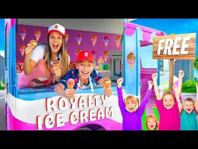 We Opened a FREE Ice Cream Store!!