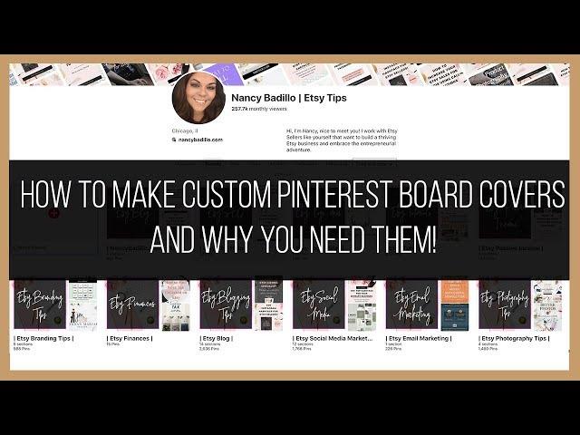 How To Make Custom Pinterest Board Covers and Why You Need Them - Etsy Tutorial 2021