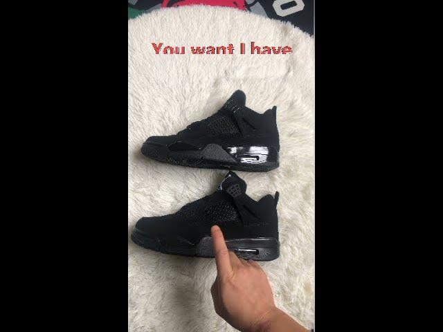 'Black Cat' Air Jordan 4 Retro 2023 Compare