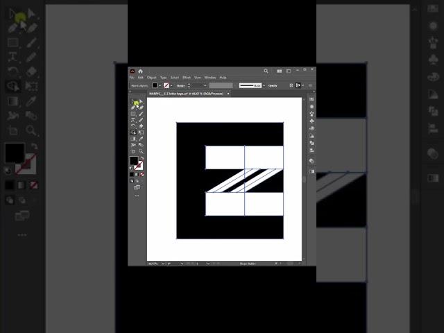 Design E+Z Letter Logo with Grid || Adobe Illustrator