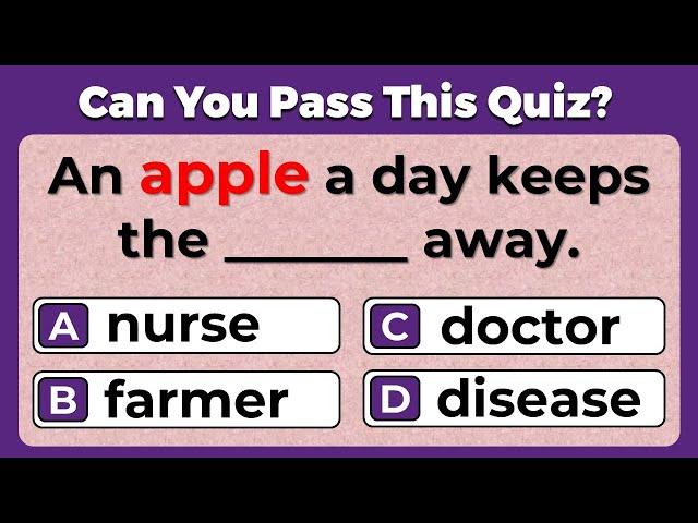 English Proverbs Quiz: Can You Get A Perfect Score? Revision - 2022