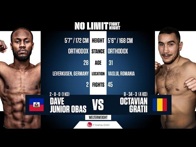 Dave Junior Obas vs Octavian Gratii | FULL FIGHT | NO LIMIT FIGHT NIGHT LEVERKUSEN