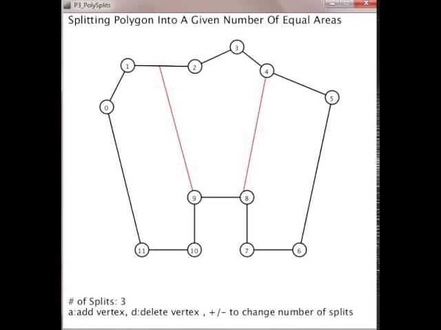 Dividing Polygons Into A Given Number of Equal Areas