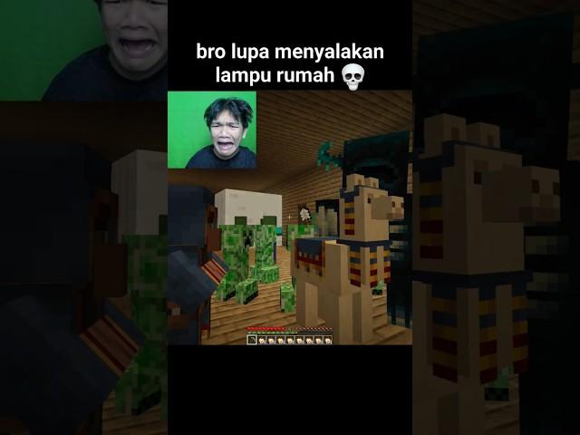 bro lupa menyalakan lampu  #rizkigameon #minecraft #shorts