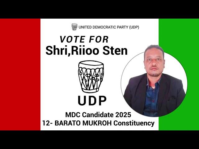 Rio Sten|| MDC Candidates 2025||UDP Election Song|| 12 Barato  Mukroh Constituency #Udp