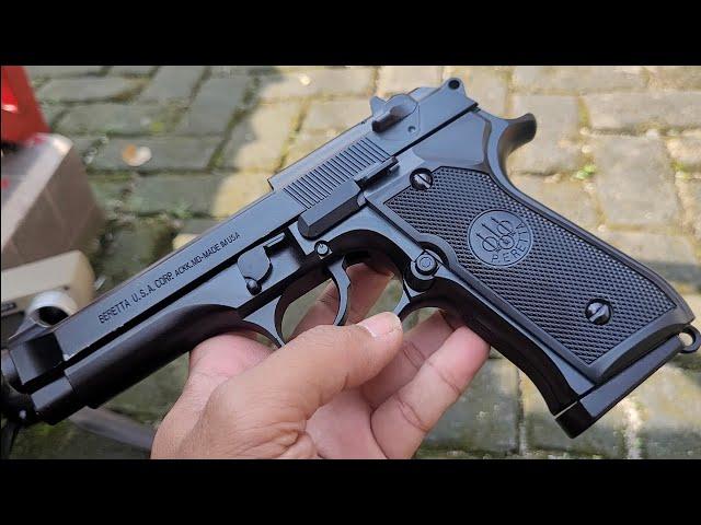 Review mainan. Toygun m9 beretta full black. TIDAK TAU MERK APA