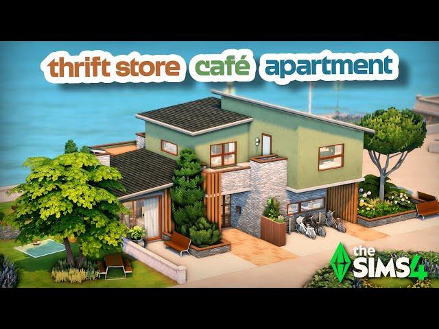 Thrift Store, Café & Apartment ️ || The Sims 4 Speed Build
