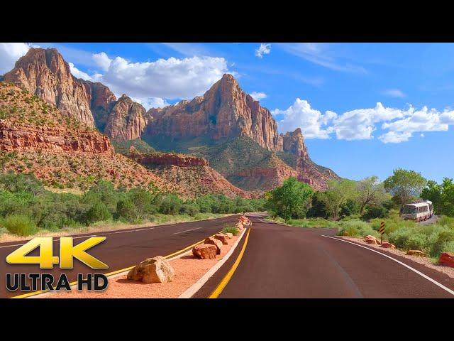 Zion National Park to Las Vegas Complete Desert Scenic Drive 4K Utah to Nevada