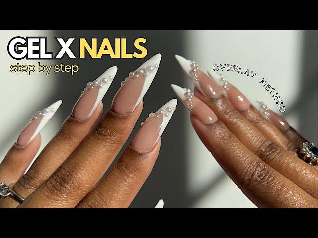 How To Do Gel X Nails USING THE OVERLAY METHOD | Step by Step | gel x nails tutorial