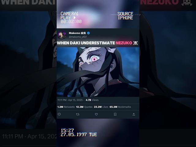 When Daki underestimate Nezuko ️ #anime #demonslayer
