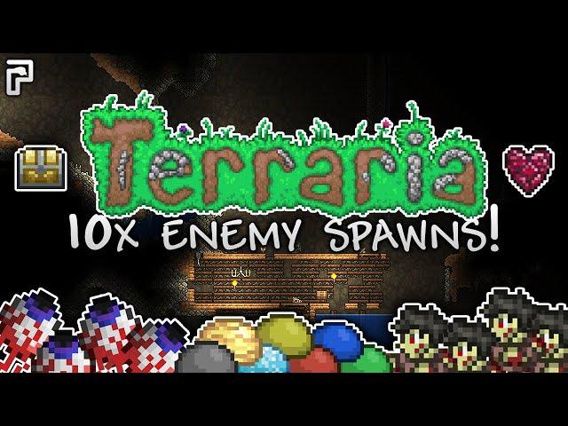 Caving in Terraria with 10x spawns is ARMAGEDDON! (Terraria Episode 2)