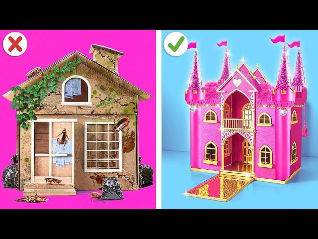 HOW TO BUILD BARBIE DREAM HOUSE Rich VS Poor Challenge* Secret Tiny House By YayTime!