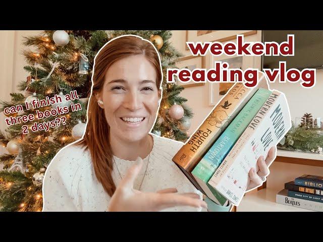 can I finish three books in 2 days? WEEKEND READING VLOG | BOOKMAS DAY 6