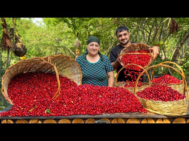 Azerbaijani DUSBERE Dumplings Recipe | Grandma's Traditional Cooking in the Village