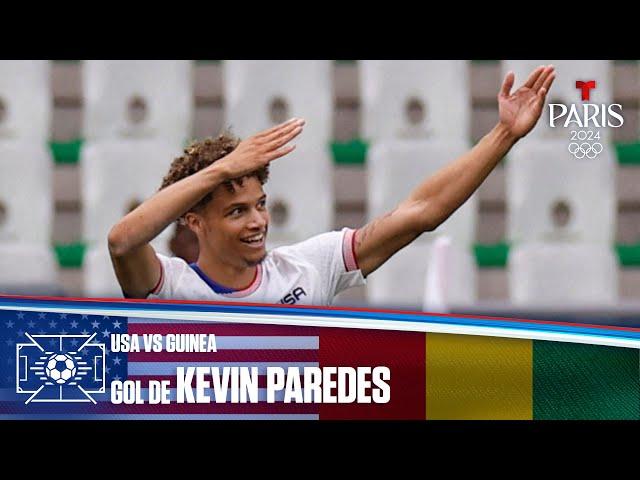 Gol de Kevin Paredes | USA vs Guinea 2-0 | Juegos Olímpicos París 2024 | Telemundo Deportes