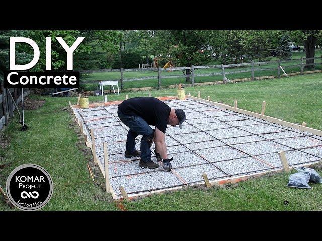 How to Pour a Concrete Slab from Start to Finish!! DIY Concrete Prep and Finish