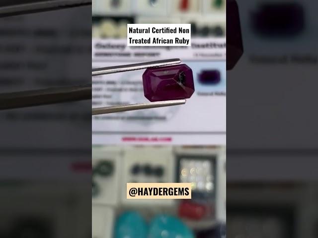  Natural Certified Non Treated African Ruby 