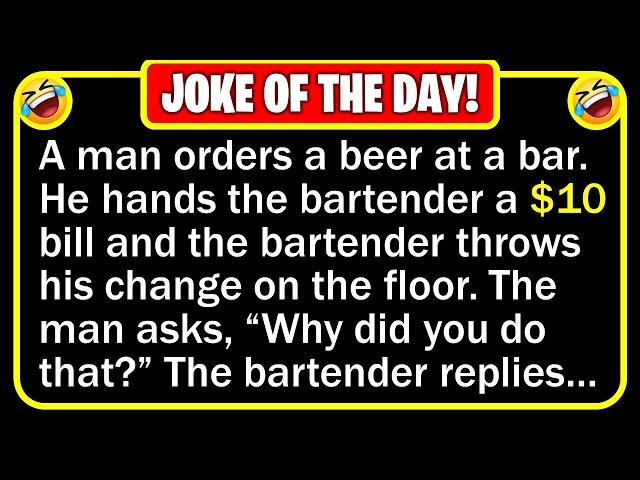  BEST JOKE OF THE DAY! - A man walks into a bar and asks for a beer... | Funny Clean Jokes