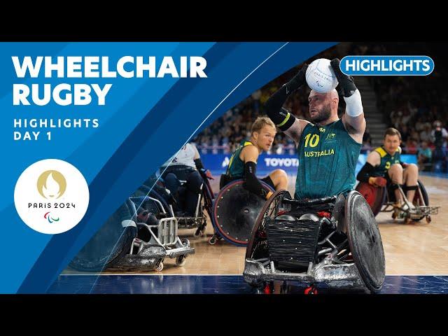  Wheelchair Rugby Highlights | Day 1 | Paris 2024 Paralympic Games