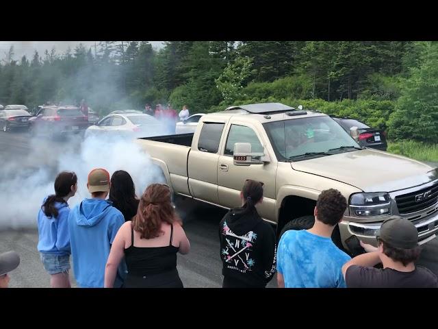 Tuned lbz Duramax huge burnout! Crazy limiter!