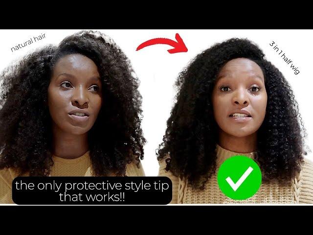 DO THIS ONE THING NOW to Retain/Grow Natural hair | Length Retention Tips| Hergivenhair 3-IN-1wig