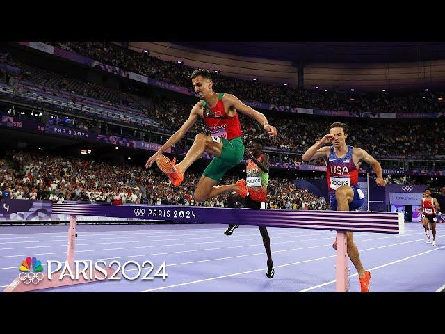 Soufiane El Bakkali wins gold, U.S.'s Kenneth Rooks silver in steeplechase final | Paris Olympics