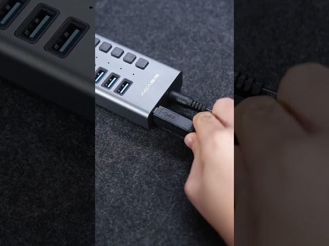 16 Ports USB 3.1 Hub with Individual On/Off Switches Splitter#tech #pc #computer #laptop #acasis