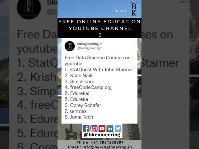 Free Online Education YT CHANNEL 2 | BK Engineering