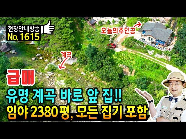 (급매) 유명 계곡 바로 앞 집!! 임야 2380평 포함 전원주택 매매 급매물 천혜의 위치에 튼튼한 바위에 건축 모든 집기 전자제품 포함 함양부동산 - 발품부동산TV