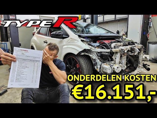 REPARATIE VAN ONZE "GECRASHTE" HONDA CIVIC TYPE R IS MEGA DUUR! |EP 3