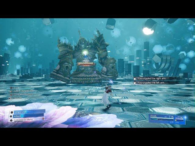 [FF7Rb] Aerith decimates Alexander in 52 seconds with a Cometeor Shower (No damage, hard mode)