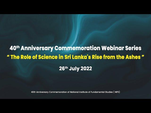 The Role of Science in Sri Lanka's Rise from Ashes