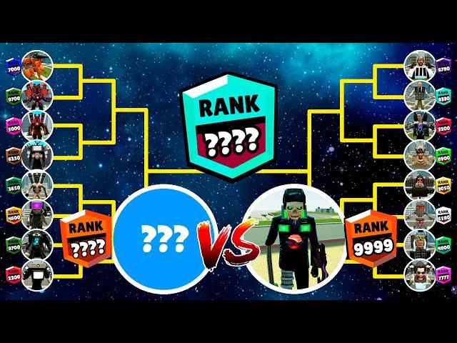 TOURNAMENT SKIBIDI TOILET BRAWL STARS RANKS VS TV MAN TITAN & SPEAKERMAN & CAMERAMAN GARRY`S MOD