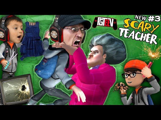 RUINING SCARY TEACHER'S LIFE!  The Hot Sauce Spidery Birthday!  (FGTeeV #3)