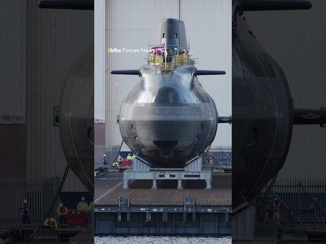 Royal Navy's hunter-killer submarine HMS Agamemnon enters water for first time