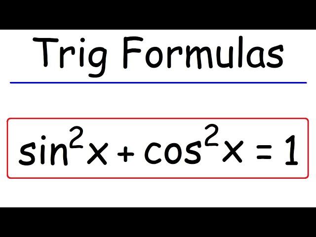 Basic Trigonometry - Formula Sheet