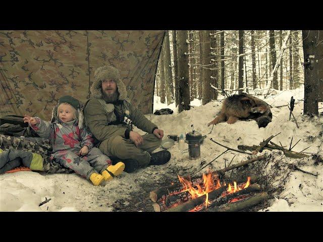 Поход С Дочкой В Зимний Лес! Посиделки у Костра. Лесной Чай.