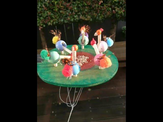 Chick Flick: DIY Ping Pong Paddle Chicken Feeding Frenzy!