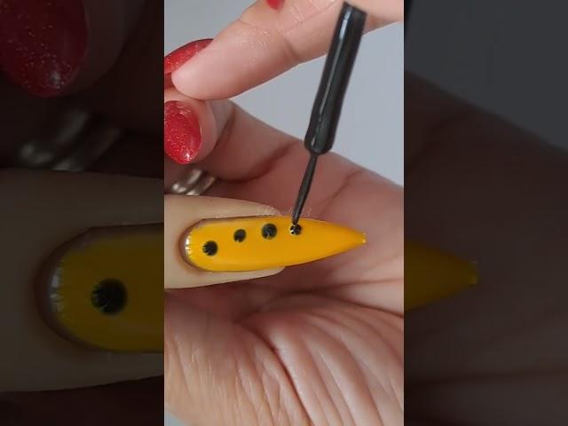 Easy DIY Yellow Nail Art At Home 2023 #shorts