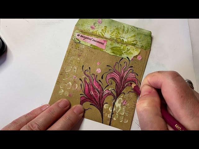 Art Journal Envelope by Sarah Anderson - A Lavinia Stamps Tutorial