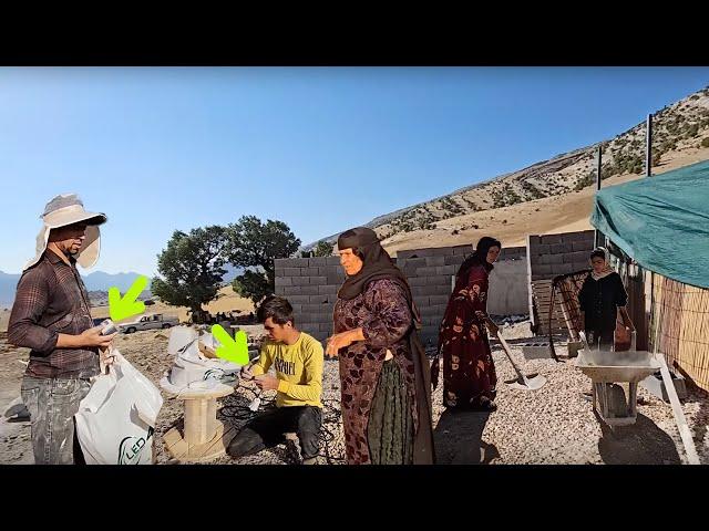 Lighting for the Night: Fariba and her relatives work to light the night