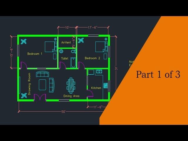 Making a simple floor plan in AutoCAD: Part 1 of 3