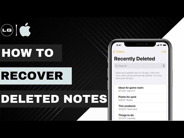 How to Recover Permanently Deleted Notes on your iOS (iPhone, iPad, iPod)