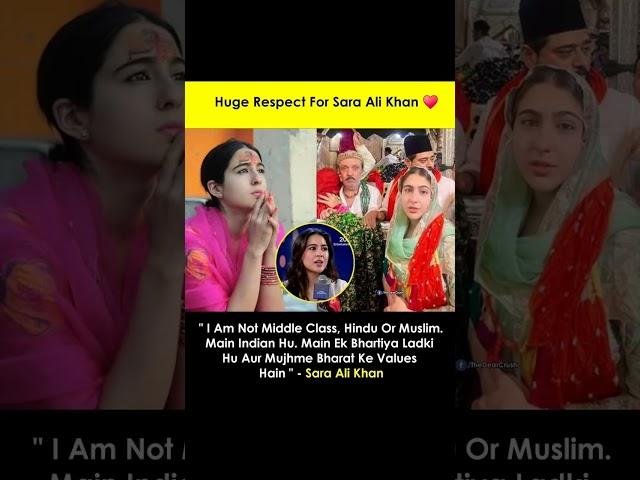 Proud of Sara Ali Khan for embracing unity in diversity #SaraAliKhan #ProudIndian #UnityInDiversity