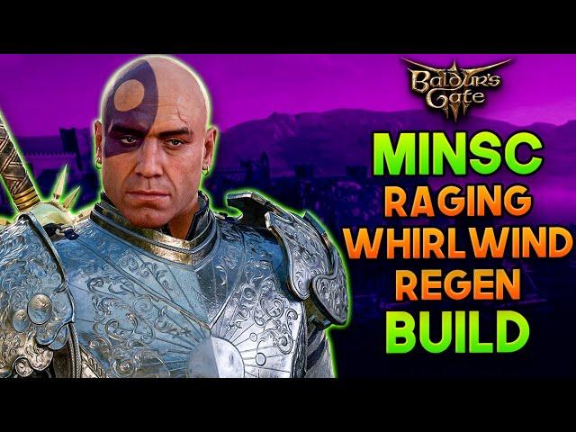 Baldur's Gate 3 - MINSC RAGING WHIRLWIND REGENERATOR BUILD - Hunter Ranger / Barbarian Build