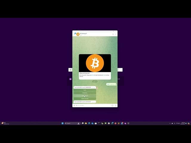 BTC Miner Telegram Bot