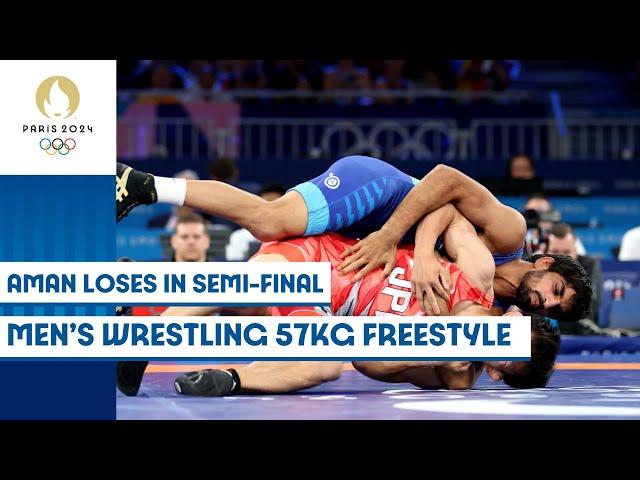 Aman loses Men's Wrestling Freestyle 57kg Semi-Final | Paris 2024 Highlights