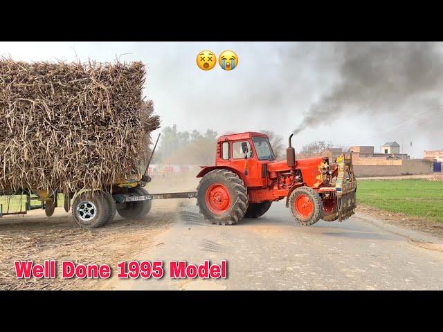 Well Done Belarus MTZ 1991 Model Tractor Power Show Pulled out Sugarcane Trailer