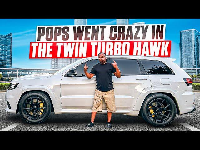 MY 70 YEAR OLD DAD DRIVES MY 2000HP TWIN TURBO TRACKHAWK