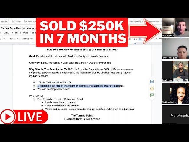 How To Make 10k Per Month Selling Life Insurance! (Private Master Mind Call)